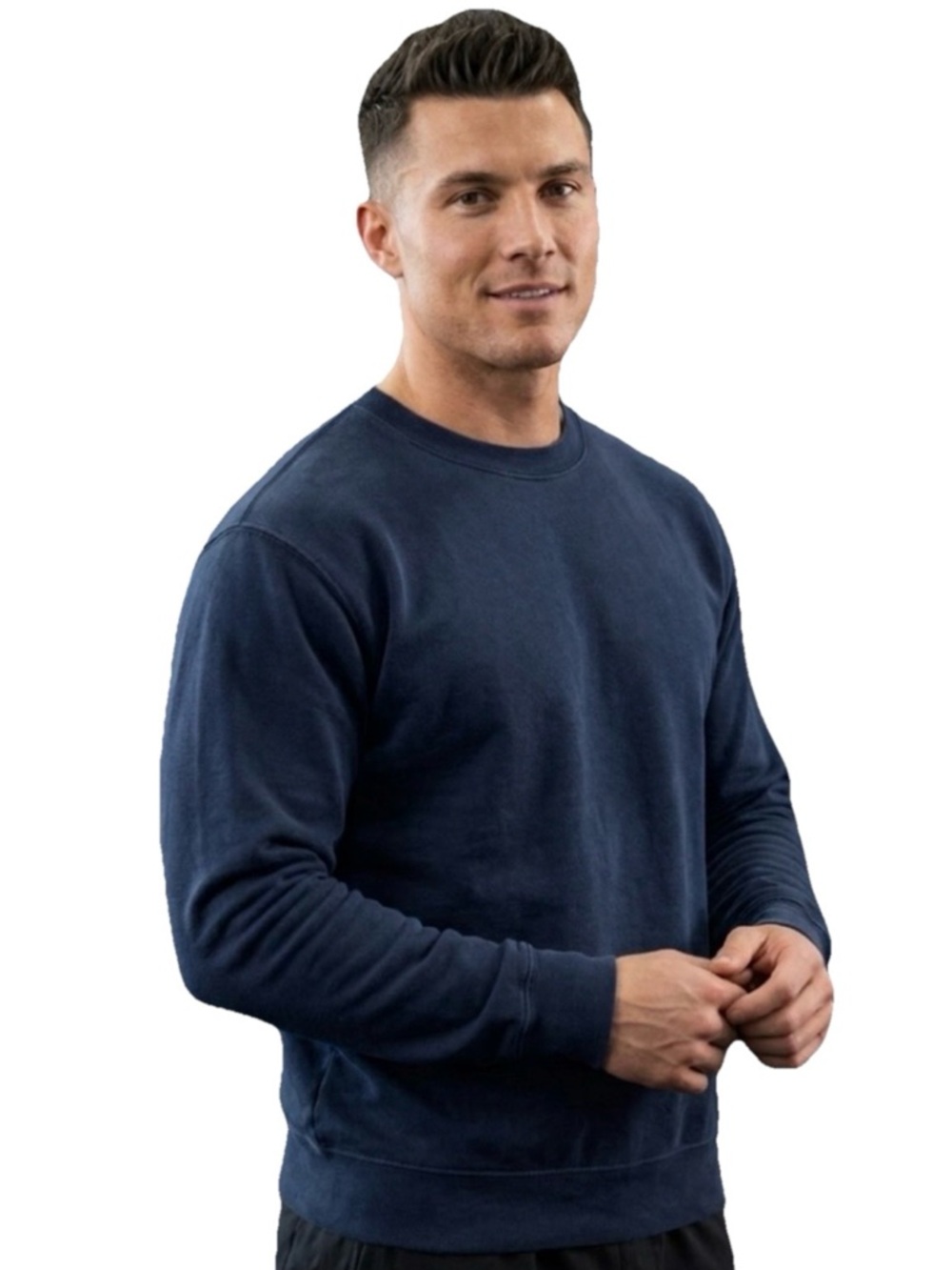 Sporty & Rich Crewneck Men’s Blue Cotton Sweatshirt Size Medium & Large